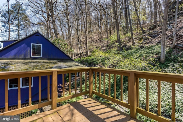 view of wooden deck