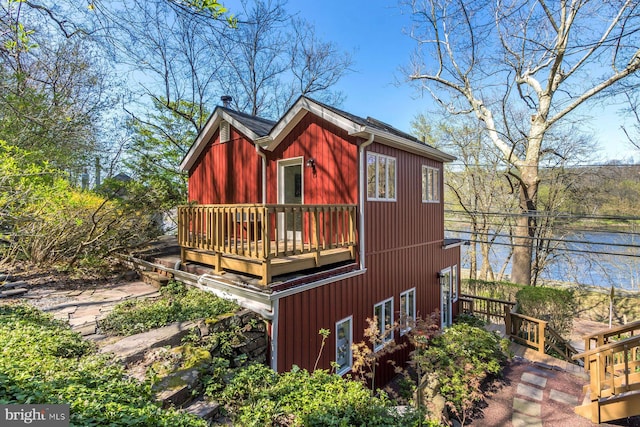 exterior space with a wooden deck