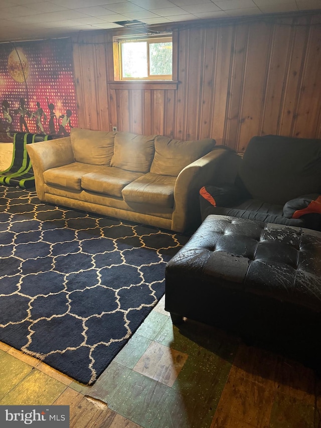 603 Leuckel Ave, Hamilton, NJ 08619 - living room with wood walls