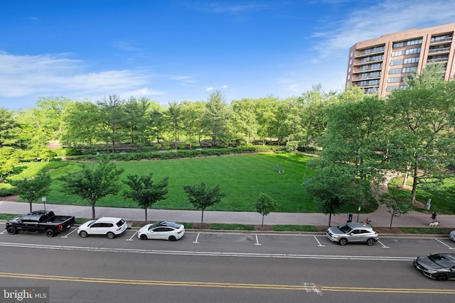 surrounding community with a yard