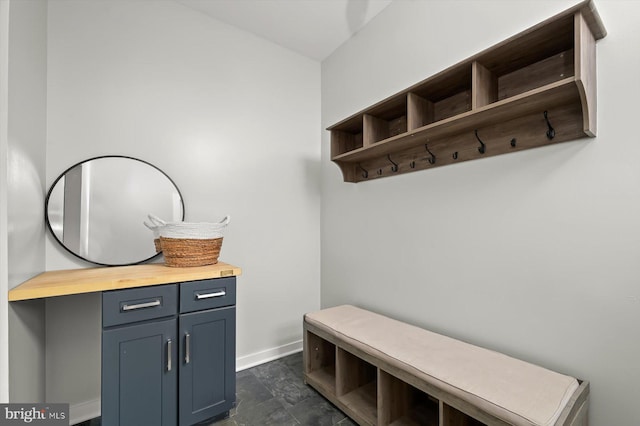 mudroom with baseboards