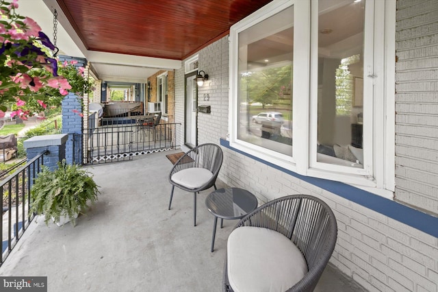 view of covered porch