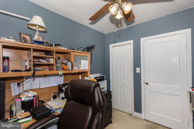 263 Medwick Garth E, Baltimore, MD 21228 - office space with a ceiling fan and light carpet