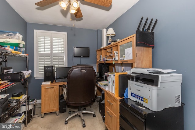 263 Medwick Garth E, Baltimore, MD 21228 - office area featuring a ceiling fan