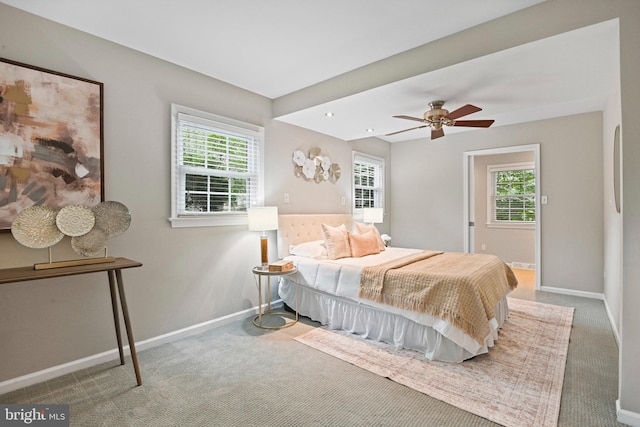 503 Colony Ct NW, Vienna, VA 22180 - bedroom featuring baseboards, carpet flooring, and ceiling fan