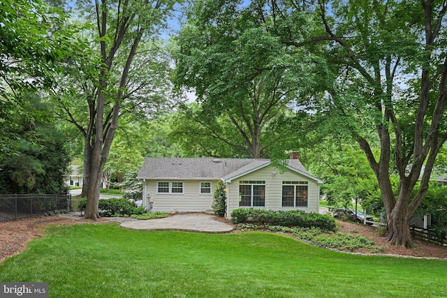 503 Colony Ct NW, Vienna, VA 22180 - back of house featuring a chimney and a patio