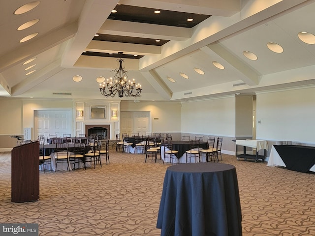 community lobby with visible vents