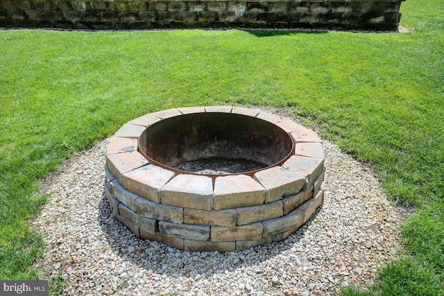 details with an outdoor fire pit