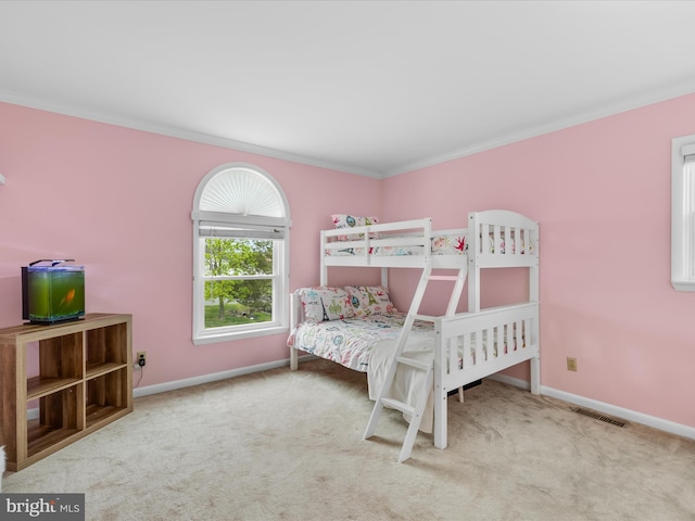 13295 Rollie Road E Rd, Bishopville, MD 21813 - bedroom with crown molding, baseboards, and carpet flooring