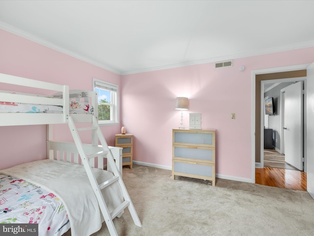 13295 Rollie Road E Rd, Bishopville, MD 21813 - carpeted bedroom with crown molding and baseboards