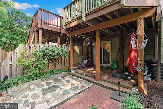 7228 Lensfield Ct, Alexandria, VA 22315 - view of patio with a wooden deck