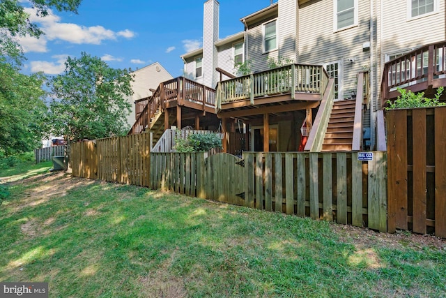 7228 Lensfield Ct, Alexandria, VA 22315 - back of property with stairs and a wooden deck