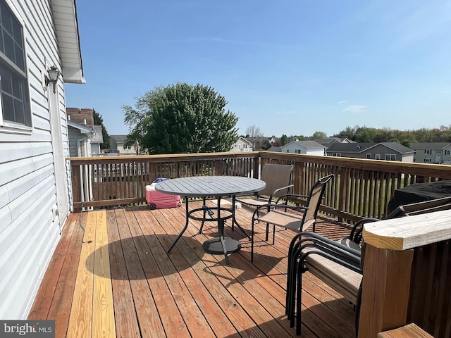 deck featuring a residential view