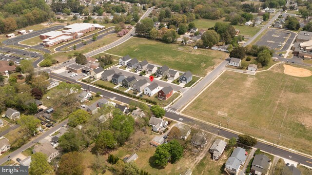 bird's eye view with a residential view