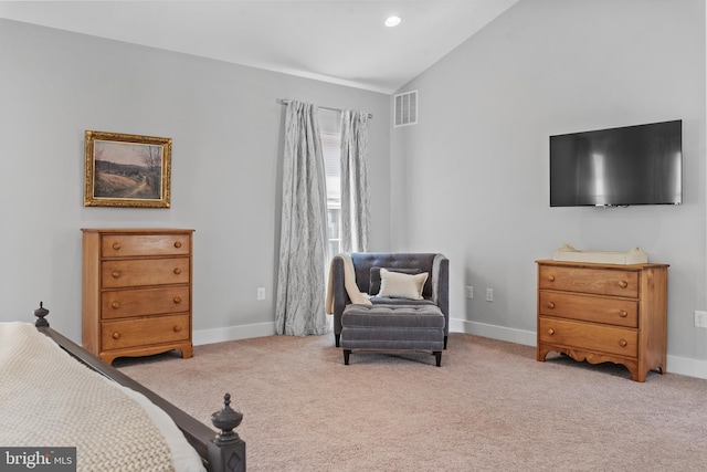 52 Primrose Hill Ln, Annapolis, MD 21403 - bedroom featuring lofted ceiling, carpet, and baseboards