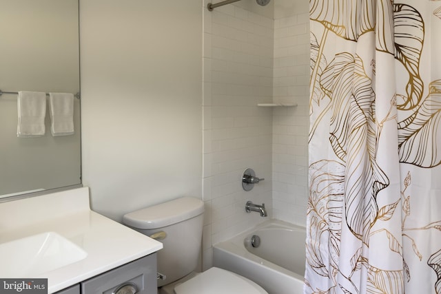 52 Primrose Hill Ln, Annapolis, MD 21403 - full bathroom with vanity, shower / bath combination with curtain, and toilet