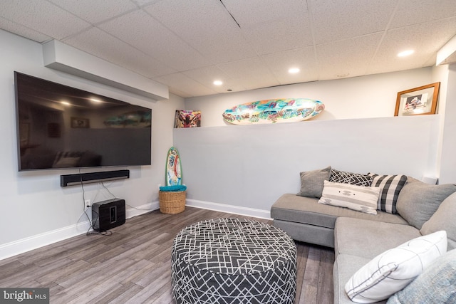 4690 Derby Ln, Doylestown, PA 18902 - living room with wood finished floors and recessed lighting