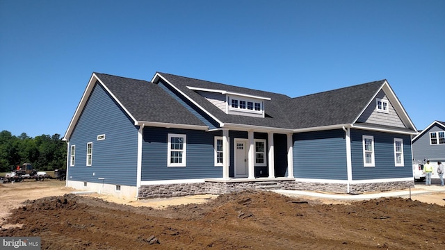 7826B Sugar Maple Dr, Milford, DE 19963 - view of front facade with a porch and roof with shingles