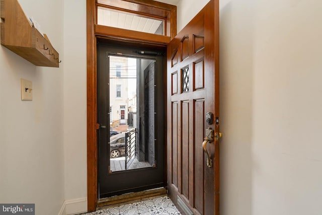 doorway with baseboards