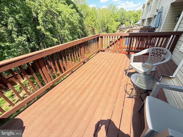 view of wooden deck