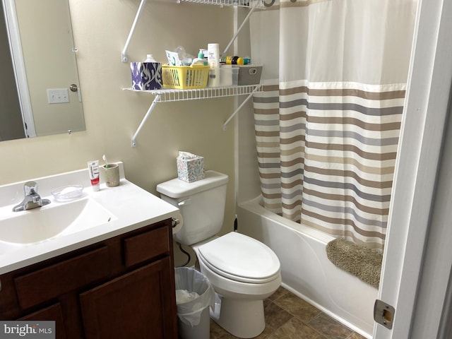 32569 Mount Pleasant Rd, Laurel, DE 19956 - full bathroom with shower / bath combo with shower curtain, toilet, and vanity