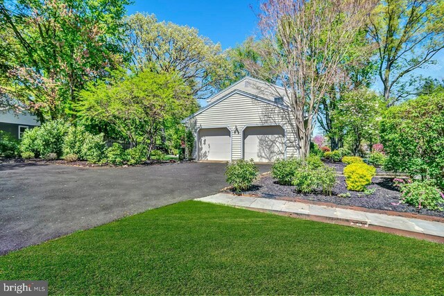 garage with driveway