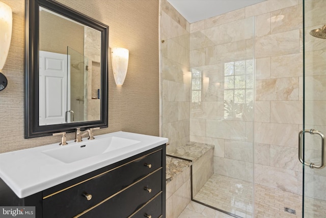 805 Evans Rd, Gwynedd Valley, PA 19437 - bathroom with a shower stall and vanity