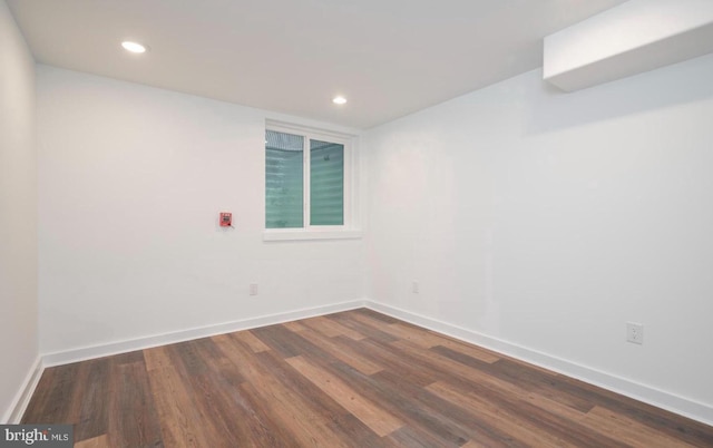 727 N 39th St, Philadelphia, PA 19104 - unfurnished room featuring baseboards, recessed lighting, and dark wood finished floors
