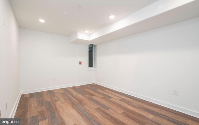 727 N 39th St, Philadelphia, PA 19104 - finished basement featuring recessed lighting, baseboards, and wood finished floors