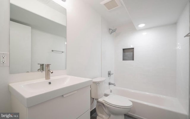 727 N 39th St, Philadelphia, PA 19104 - full bathroom featuring vanity,  shower combination, visible vents, and toilet