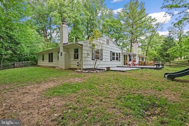1725 Stratton Rd, Crofton, MD 21114 - back of house with a chimney