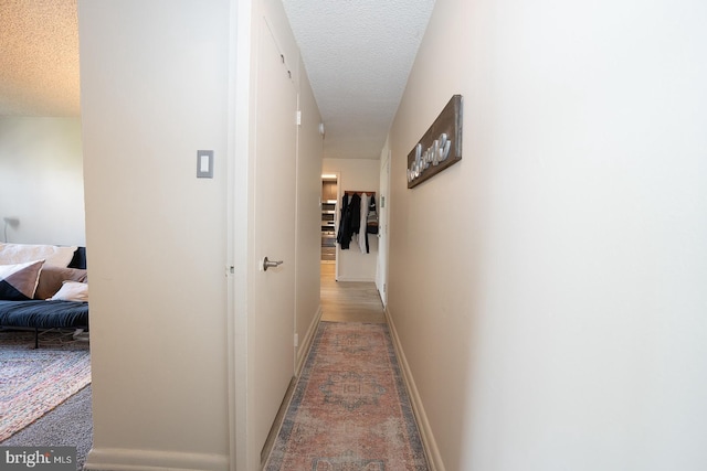 1030 E Lancaster Ave Unit 330, Bryn Mawr, PA 19010 - corridor featuring a textured ceiling, light carpet, and baseboards