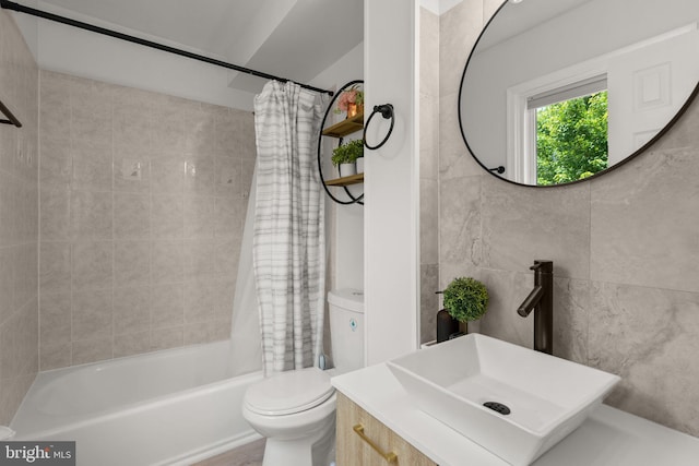 13405 Wisteria Dr, Germantown, MD 20874 - bathroom with a sink, toilet, and shower / tub combo with curtain