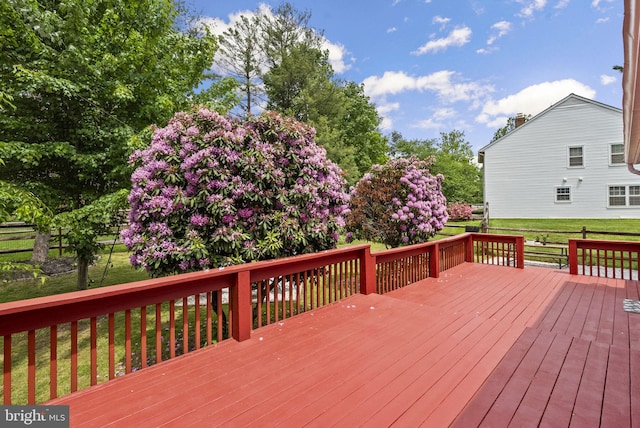 13405 Wisteria Dr, Germantown, MD 20874 - deck featuring a lawn