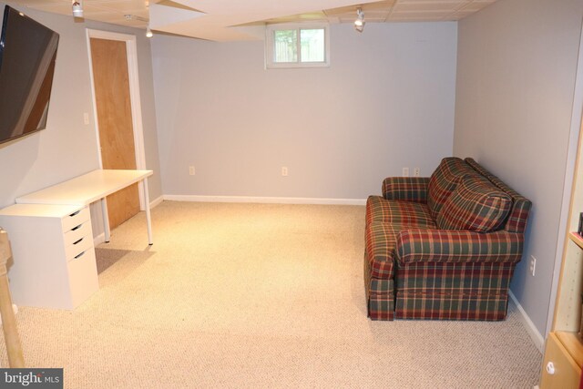 5 Gailridge Ct, Lutherville Timonium, MD 21093 - sitting room with light colored carpet and baseboards