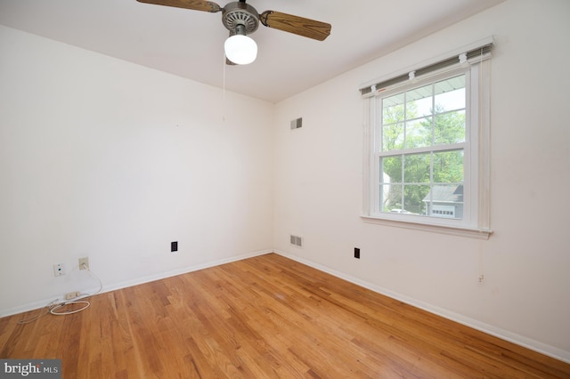11 Whitekirk Dr, Wilmington, DE 19808 - spare room with visible vents, light wood finished floors, ceiling fan, and baseboards