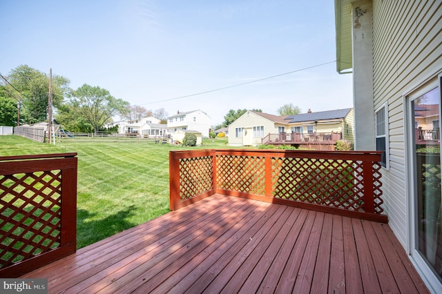 11 Whitekirk Dr, Wilmington, DE 19808 - wooden terrace with fence, a yard, and a residential view