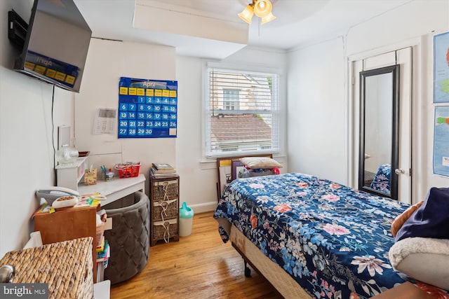 4311 Chatham Rd, Baltimore, MD 21207 - bedroom with hardwood / wood-style floors and baseboards
