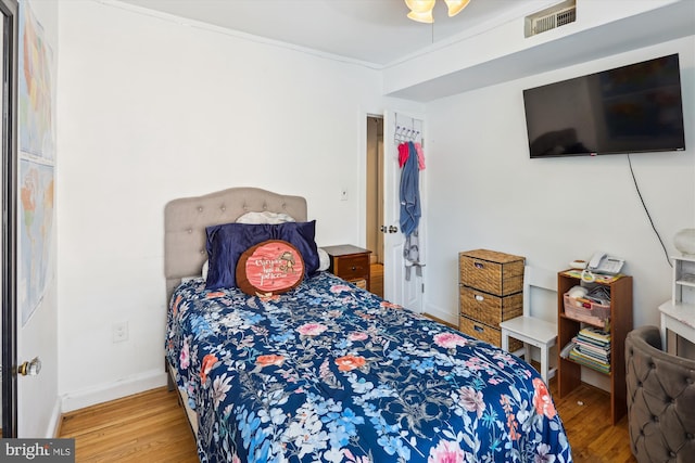 4311 Chatham Rd, Baltimore, MD 21207 - bedroom with wood finished floors, baseboards, and crown molding