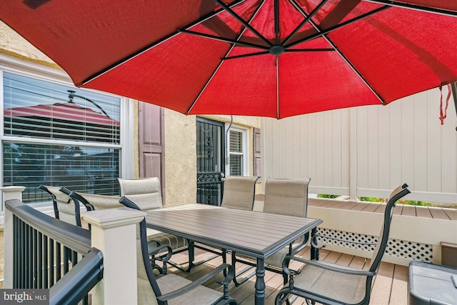 4311 Chatham Rd, Baltimore, MD 21207 - view of patio / terrace featuring outdoor dining space and a balcony