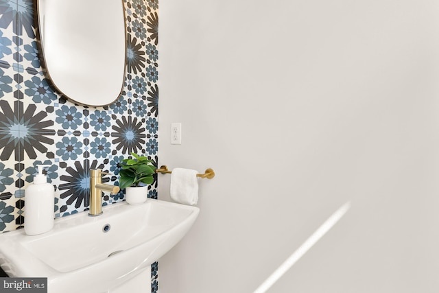 bathroom with a sink
