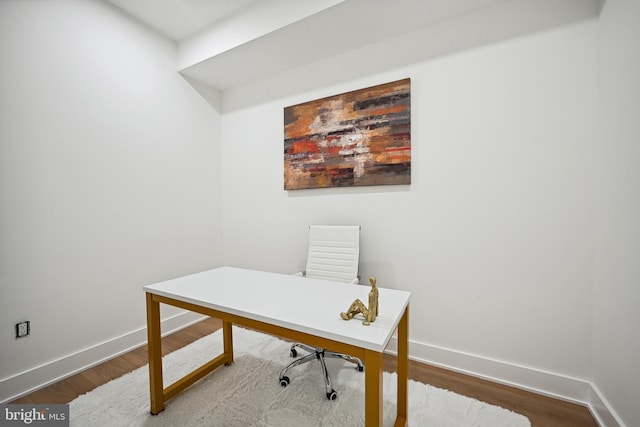 1372 Bryant St NE Unit 201, Washington, DC 20018 - home office featuring baseboards and wood finished floors