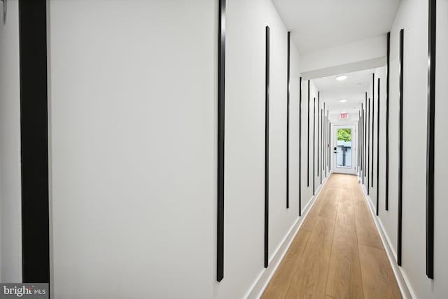 1372 Bryant St NE Unit 201, Washington, DC 20018 - corridor with recessed lighting and light wood-style flooring
