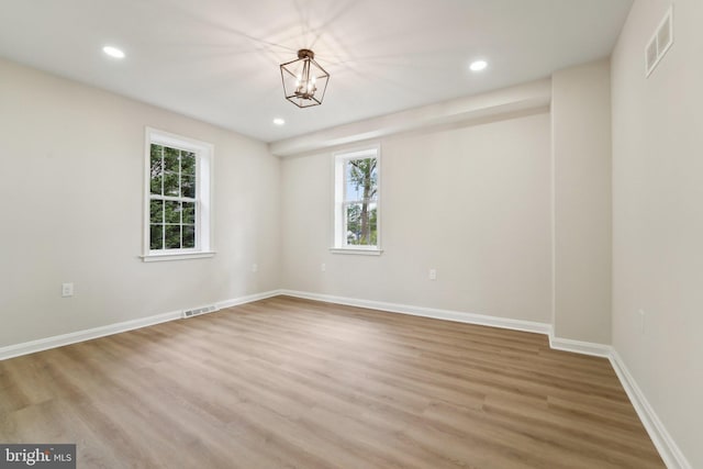 3216 E Joppa Rd, Baltimore, MD 21234 - unfurnished room featuring healthy amount of natural light, light wood-type flooring, recessed lighting, baseboards, and a chandelier