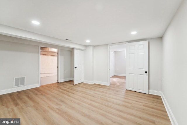 3216 E Joppa Rd, Baltimore, MD 21234 - finished basement with recessed lighting, light wood-style flooring, and baseboards