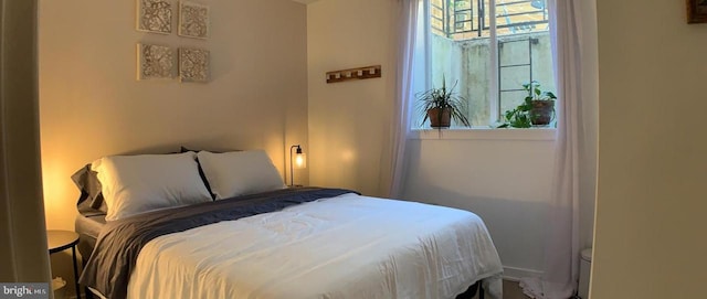 bedroom with baseboards