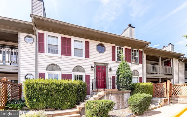 multi unit property with a chimney