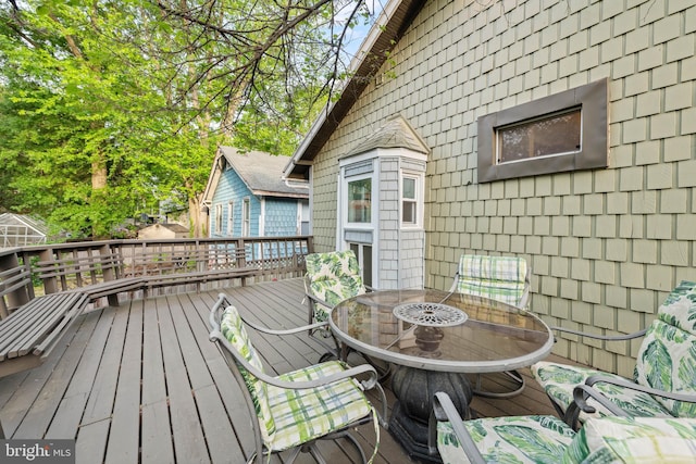 2610 Hamlin St NE, Washington, DC 20018 - wooden deck with outdoor dining space
