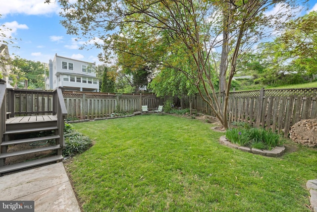2610 Hamlin St NE, Washington, DC 20018 - view of yard with a wooden deck