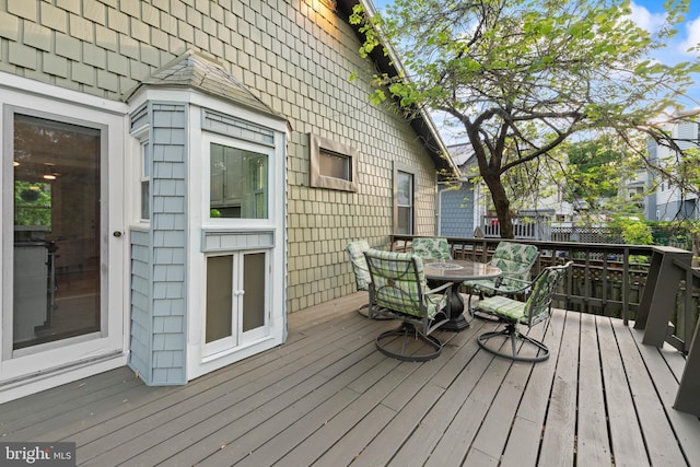 2610 Hamlin St NE, Washington, DC 20018 - wooden deck with outdoor dining space